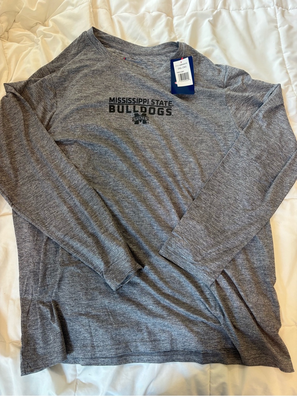 Mississippi State Bulldogs Men's Long-Sleeve Heather Gray Shirt